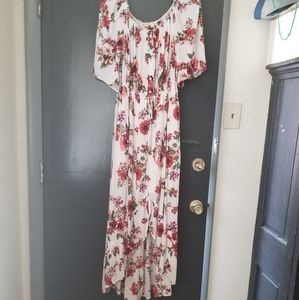 High low floral maxi